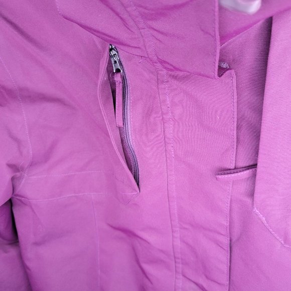 Liquid Snow Ski Jacket Womens Medium Burgundy Water Resistant Zipper Pockets - Picture 4 of 8